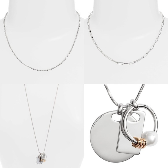 SOMETHING NAVY Layered Disc Pendant Necklace - Picture 2 of 3